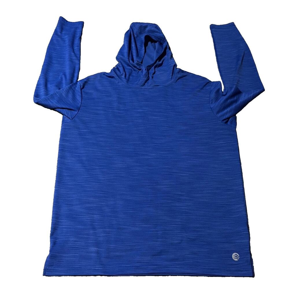 Solaris Blue Pull over Hooded Long Sleeve Drift Material